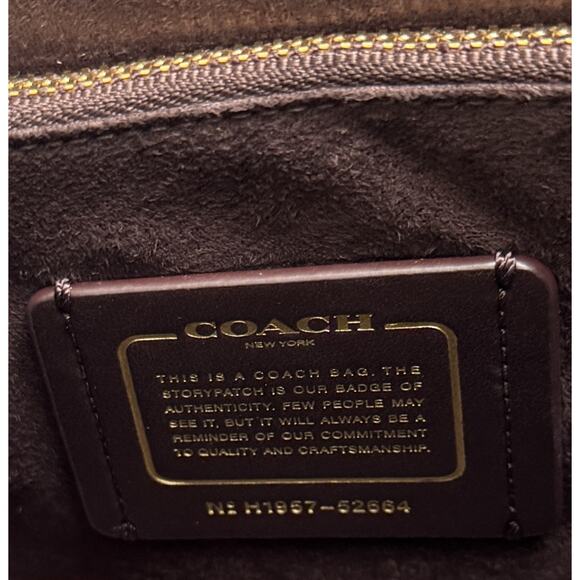 Coach Parker Top Handle Bag, Maroon Red Leather, Crossbody Bag, Satchel - Picture 7 of 11